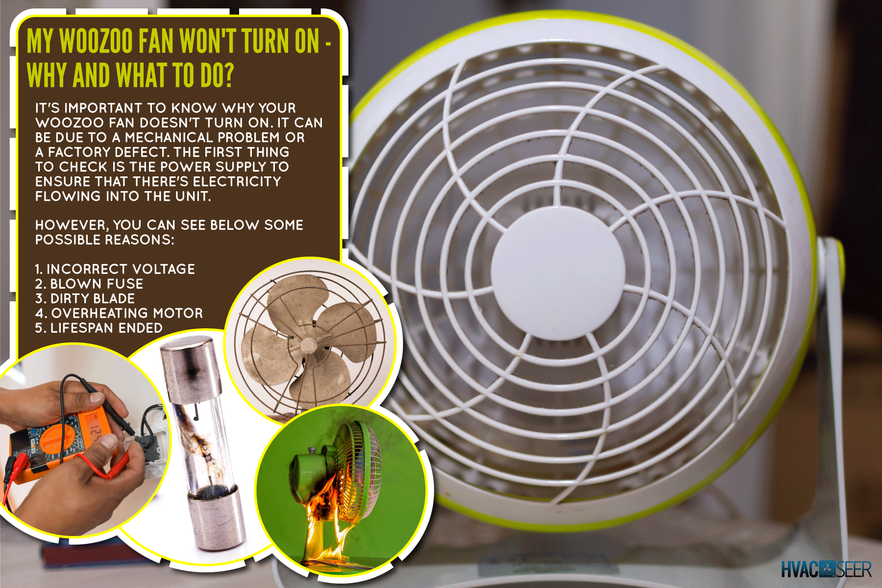 Mi ventilador Woozoo no se enciende: ¿por qué y qué hacer?