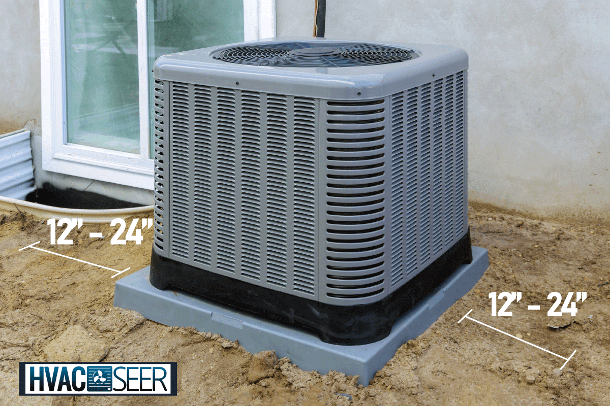 ¿Cuánto espacio dejar alrededor de la unidad HVAC exterior?